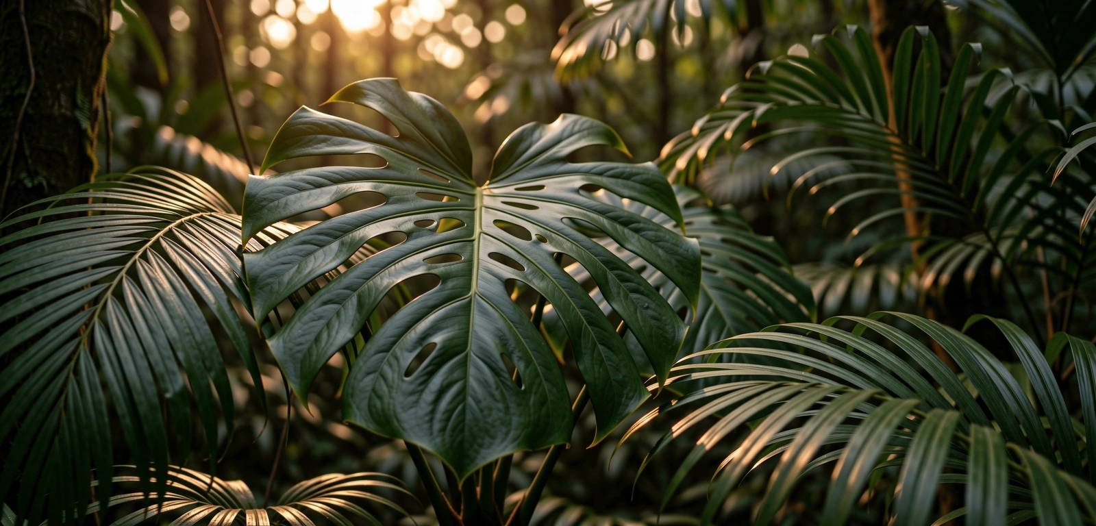 Fondo tropical denso